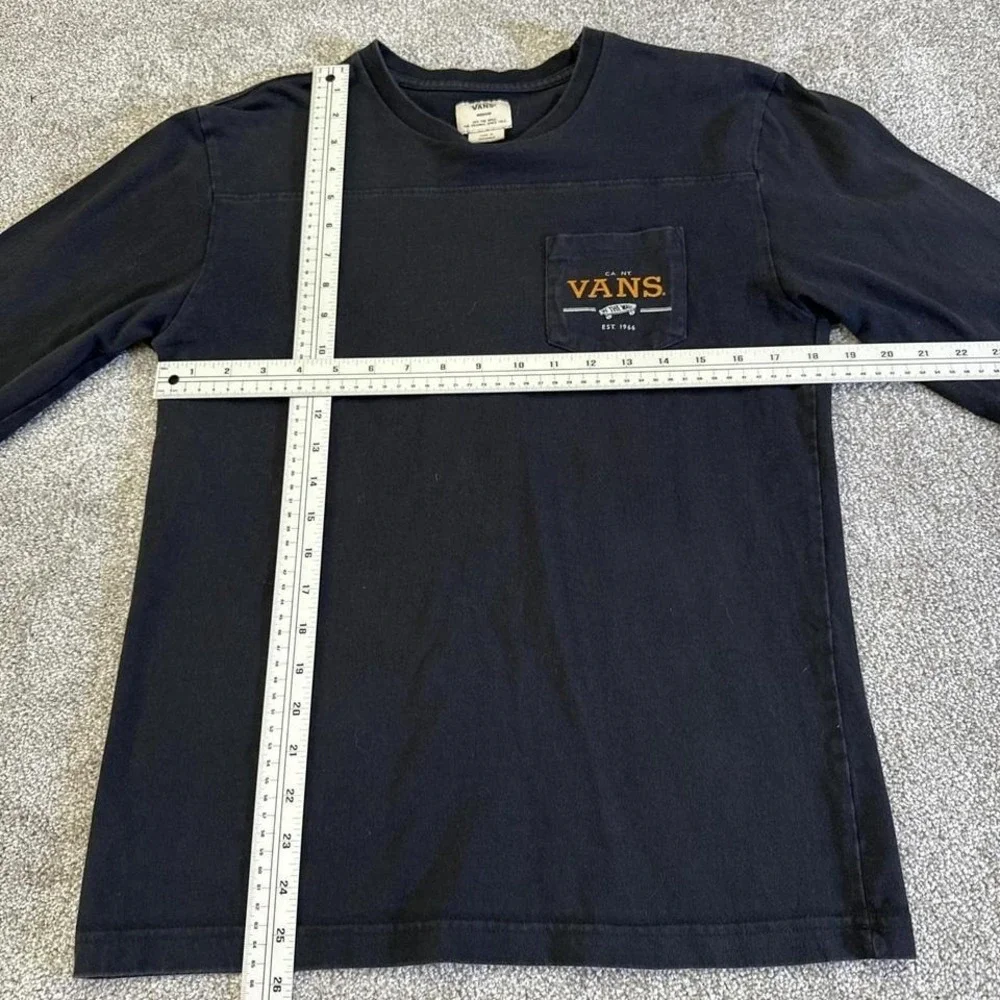 Vans Skater Long Sleeve Pocket T-Shirt Medium Skateboarding Streetwear - Picture 4 of 6